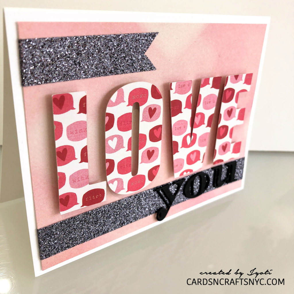 Valentines Day Card 3 Using Alphabet Dies From Altenew Cardsncraftsnyc