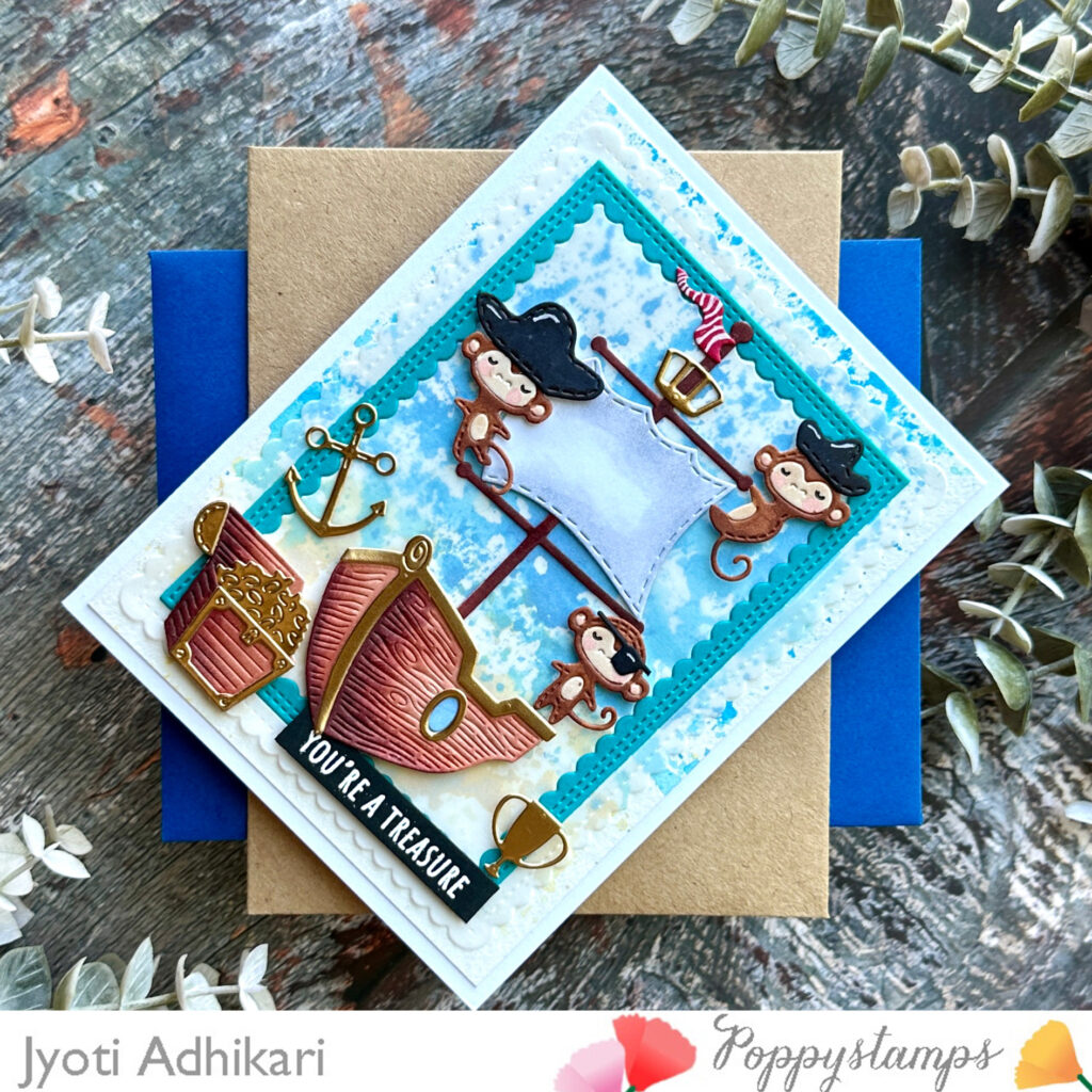 Poppystamps Pirate Monkey card