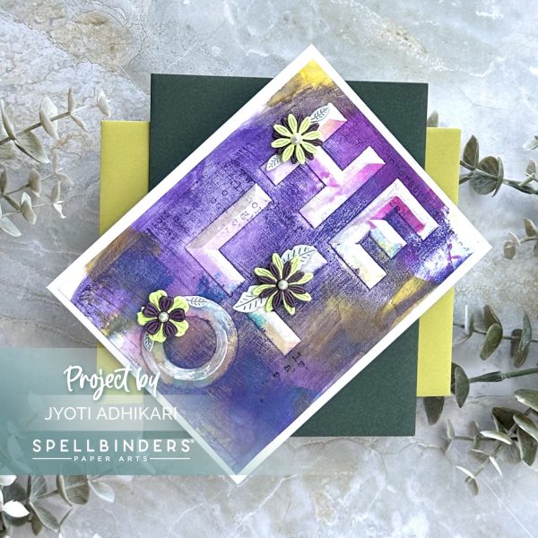 Purple Embossed Hello Card - Image 3